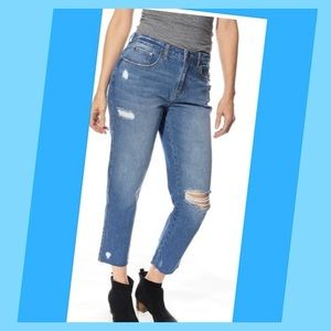 PREMIUM DENIM - INDIGO SAINTS. Hi-Rise Boyfriend Jean
